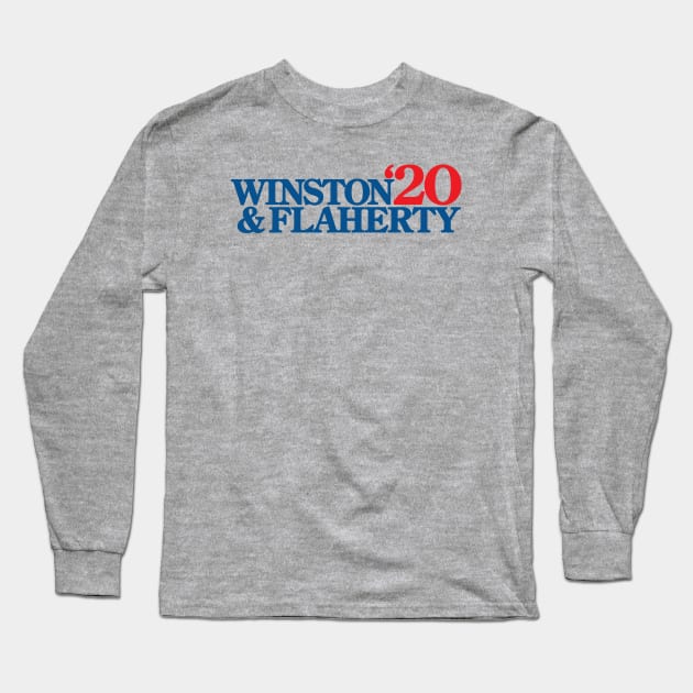 Winston & Flaherty 2020 (Spin City) Long Sleeve T-Shirt by huckblade